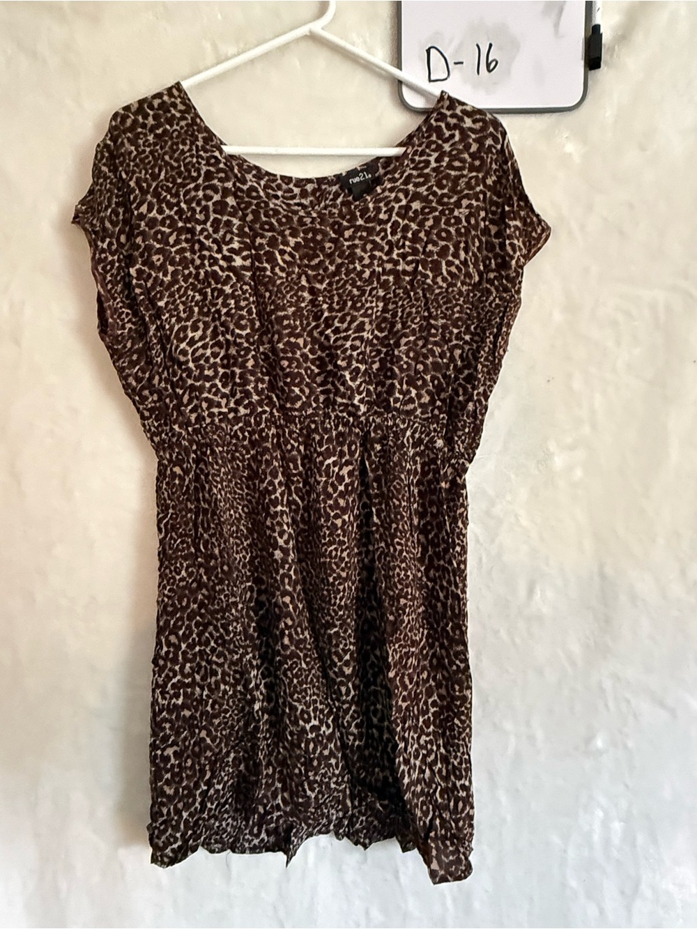 Rue21 Brown Leopard Print Short Sleeve Tunic